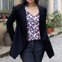 Veste Pure noire en coton