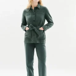 Veste Saharienne en coton kaki