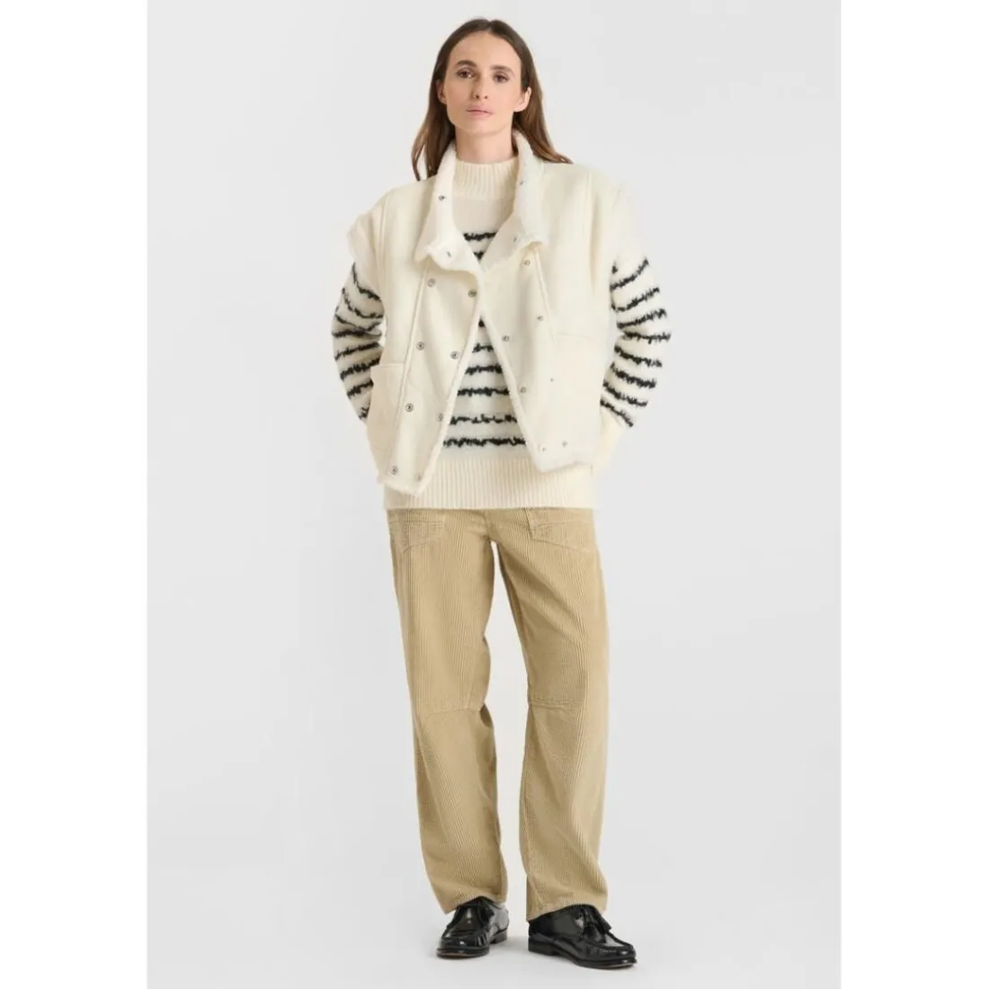 Veste sans manches blanc Uma