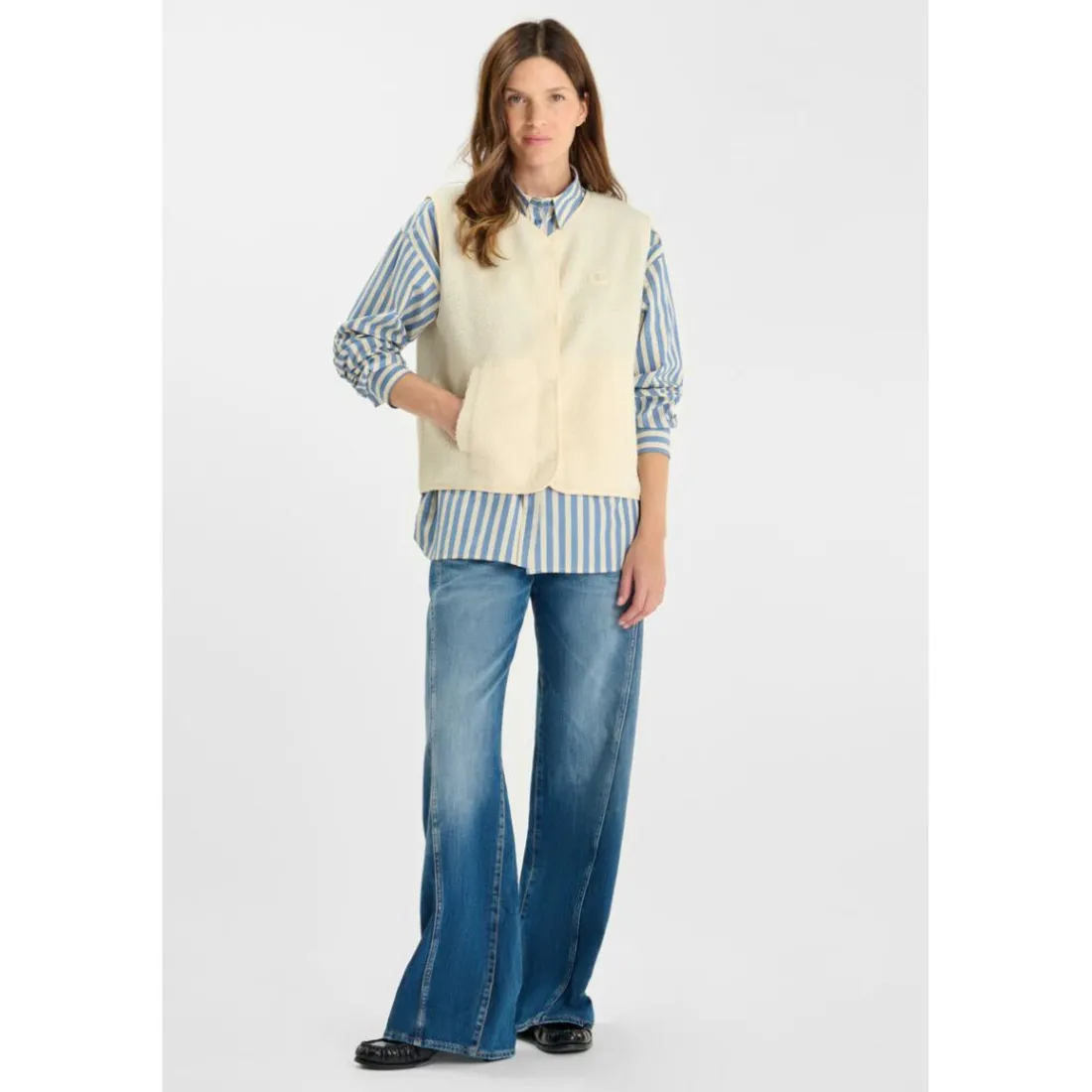 Veste sans manches GUDRU blanc Sofia