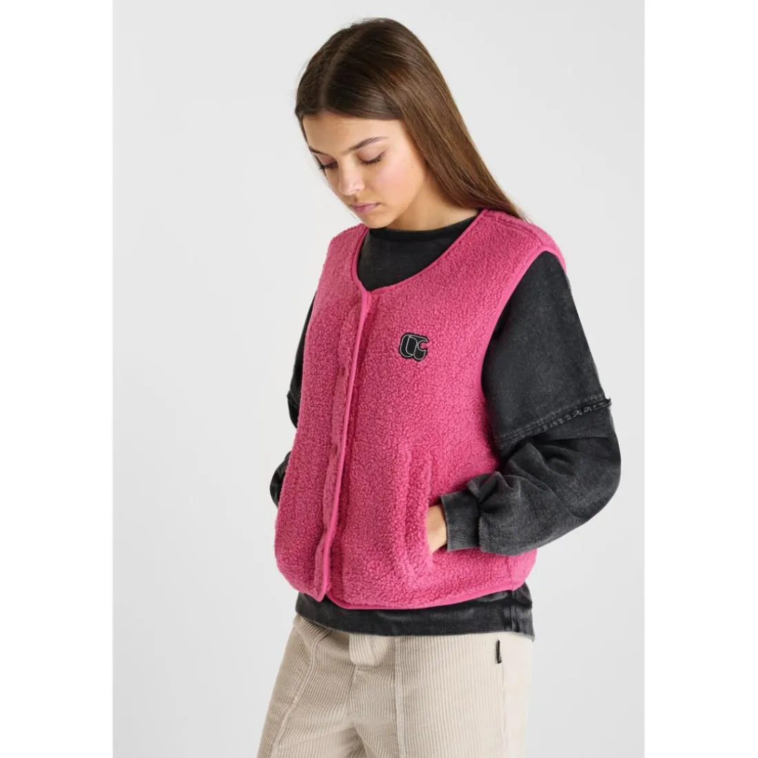 Veste sans manches rose Noémie Elle