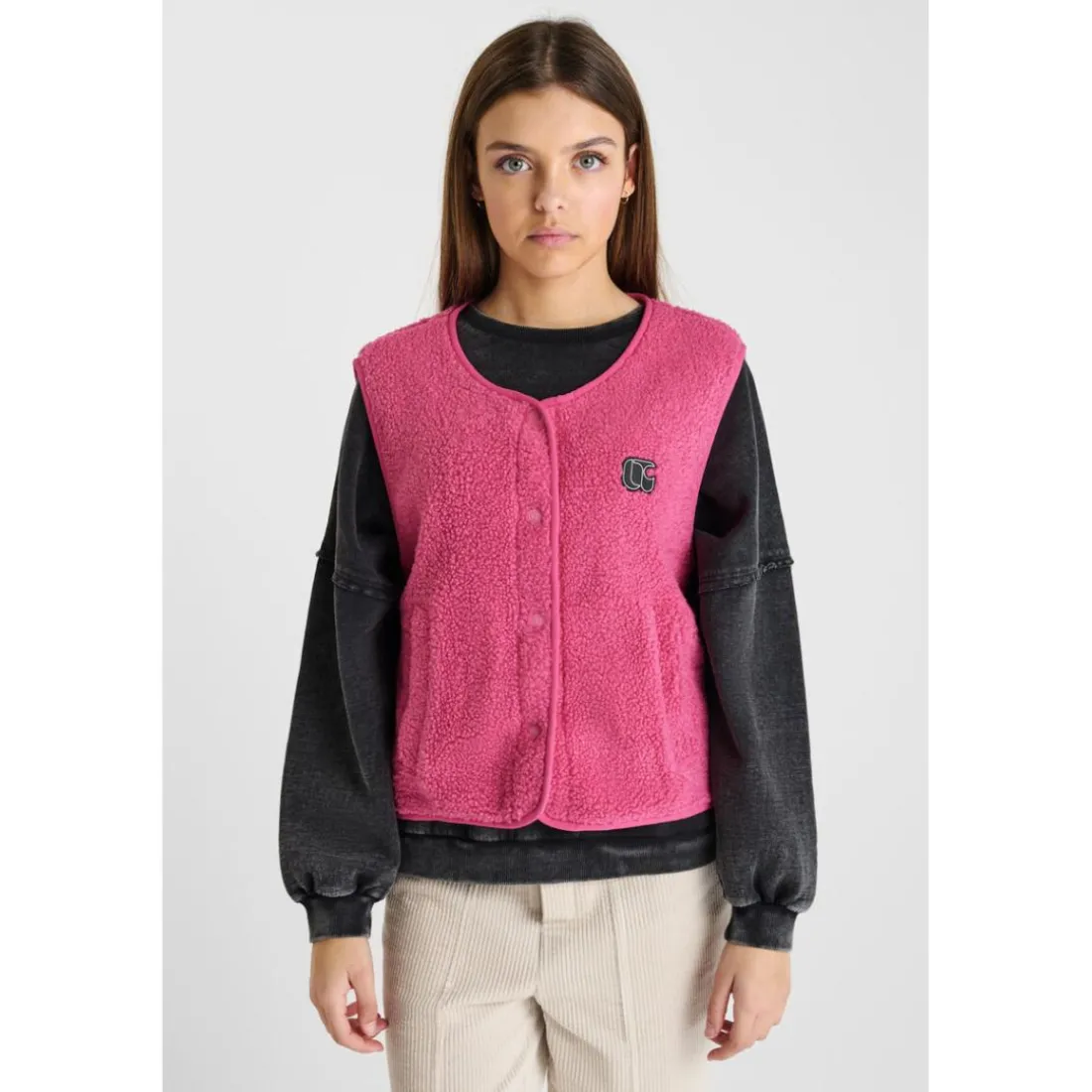 Veste sans manches rose Noémie Elle
