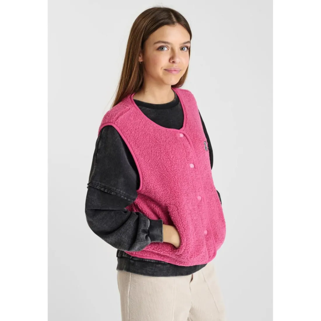 Veste sans manches rose Noémie Elle