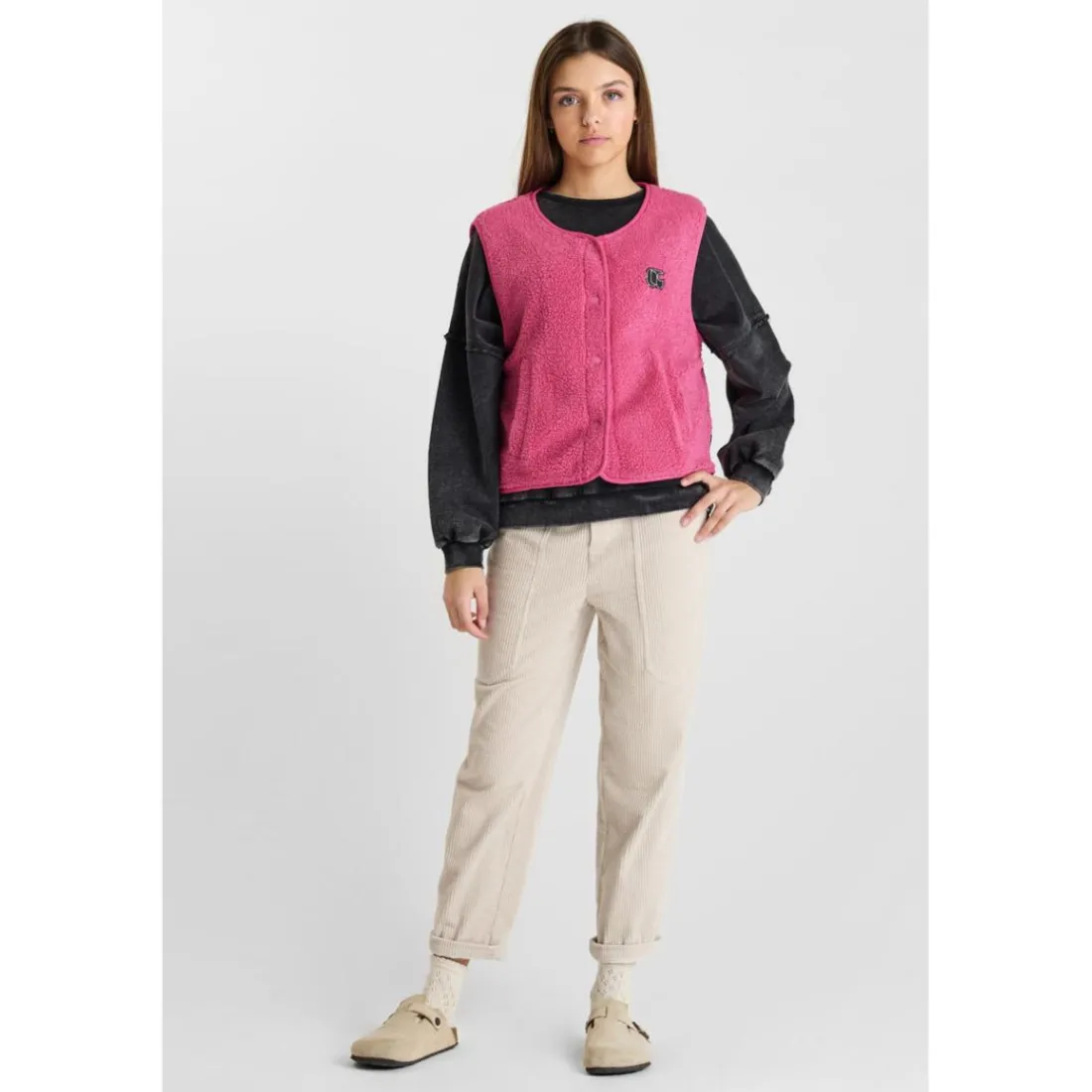 Veste sans manches rose Noémie Elle