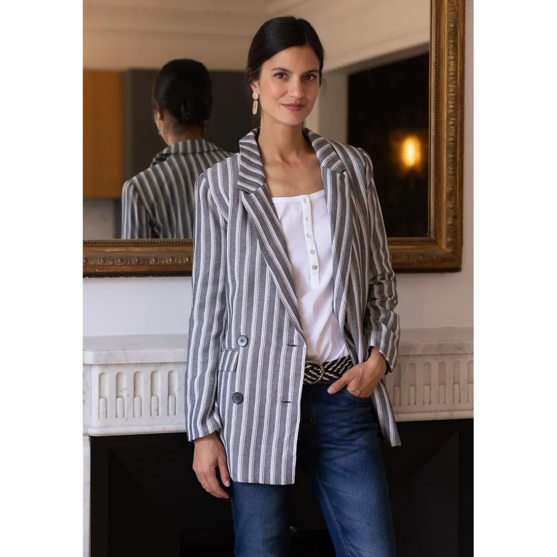 Veste tailleur - Rayée