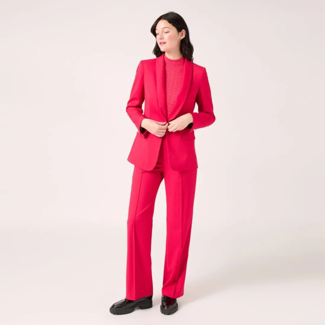 Veste tailleur col chale