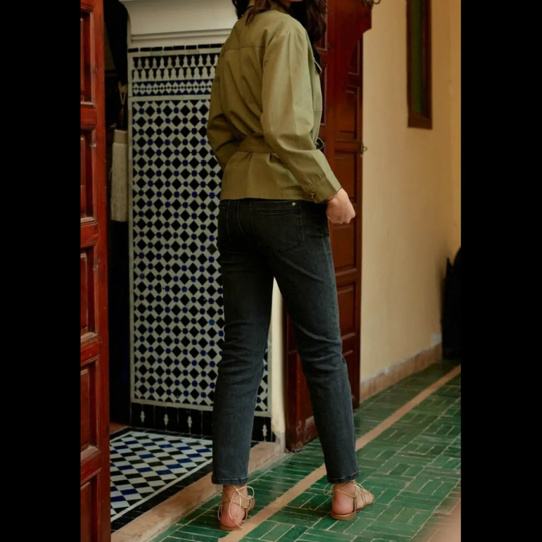 Veste VALORY kaki en coton