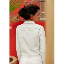 Veste VERENA blanc en coton