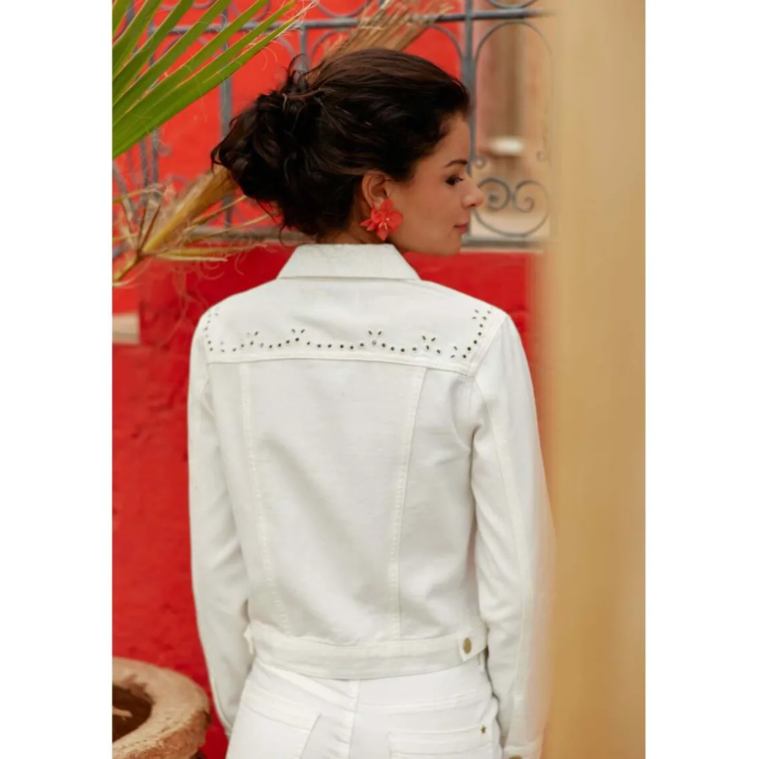 Veste VERENA blanc en coton