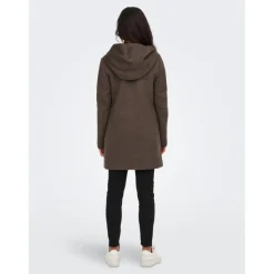 Vestes Capuche Manches longues marron Xena