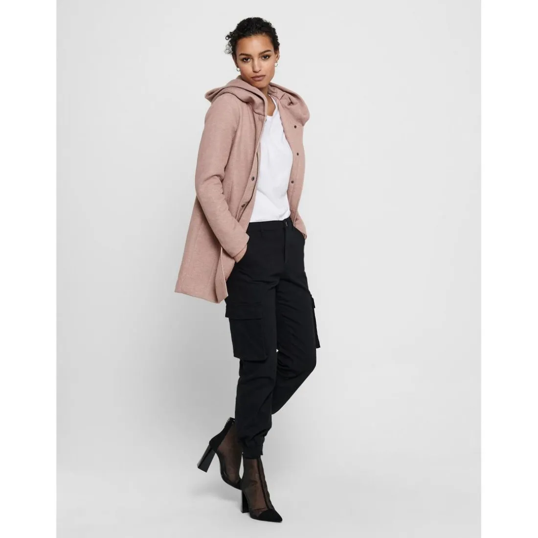 Vestes Capuche Manches longues marron Kara