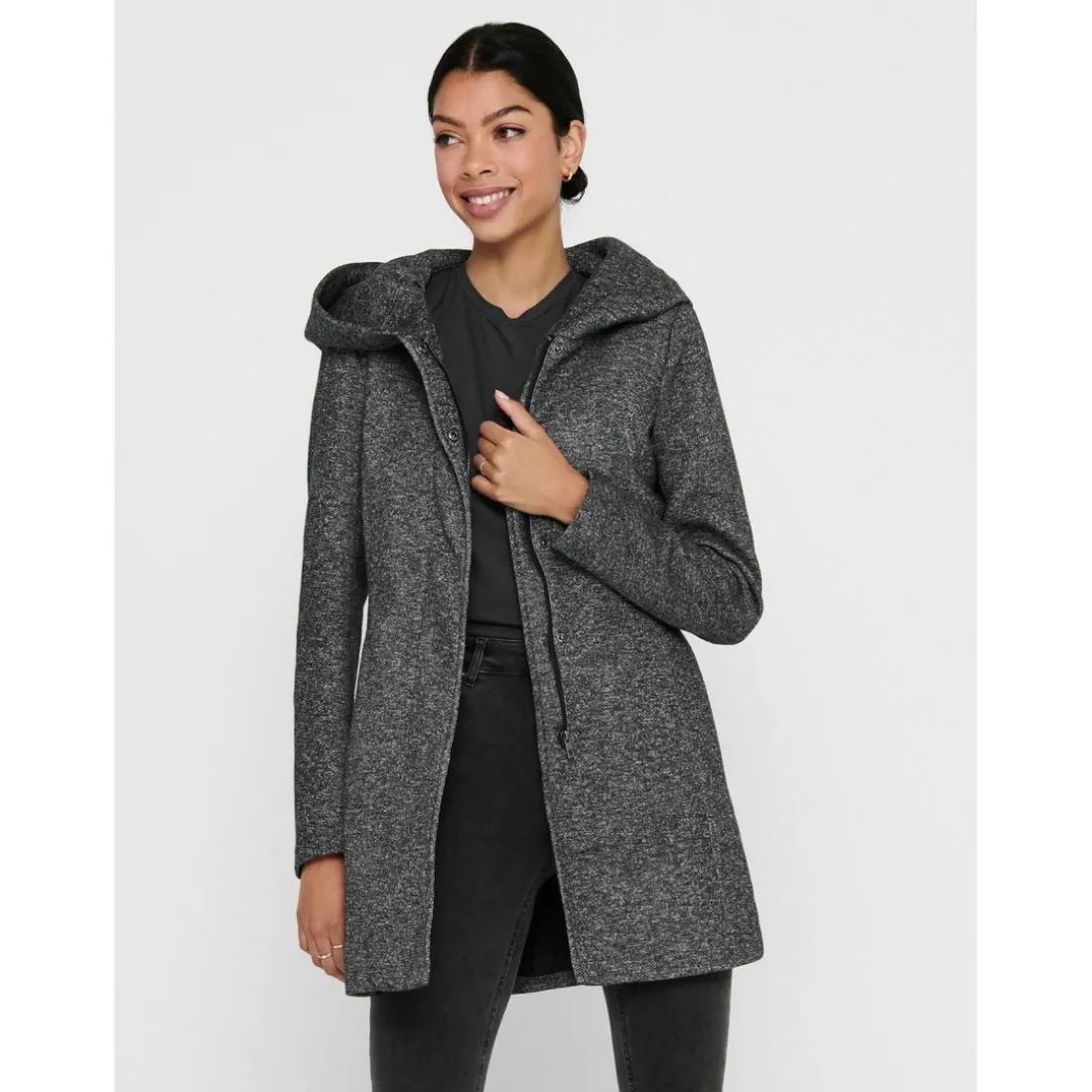 Vestes Capuche Manches longues gris Beth